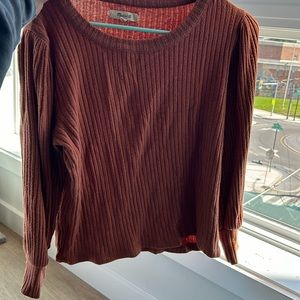 Madewell light burnt orange/rust sweater
